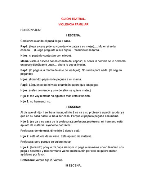 Guiones De Teatro Para Ninos De Primaria Guion Teatral Guion Teatra Images