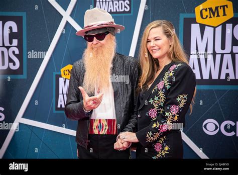 Nashville Tenn April 11 2022 Billy Gibbons Of Zz Top And Wife