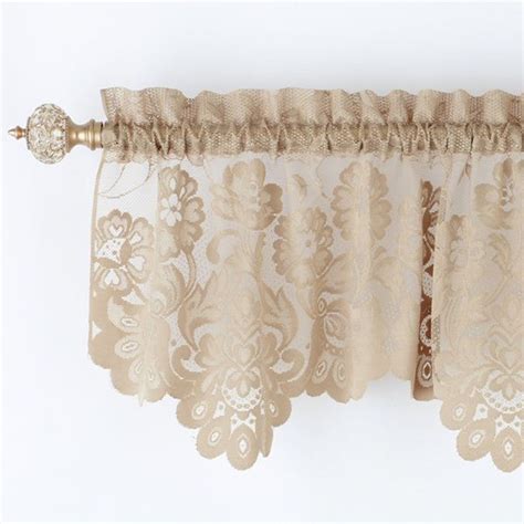 Fieldcrest devin flippable ombre cotton chambray energy saving 100% blackout rod pocket single curtain panel. jcp home™ Shari Lace Rod-Pocket Tailored Valance | Lace ...