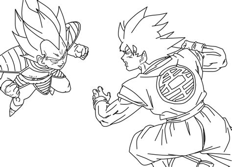 Goten as a child raditz is a strong saiyan warrior who came to earth to look for his brother goku. Goku Vs Vegeta Coloring Pages at GetDrawings | Free download