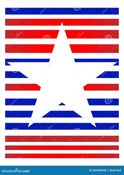American Flag Symbols Star Frame Mockup For Text Stock Vector