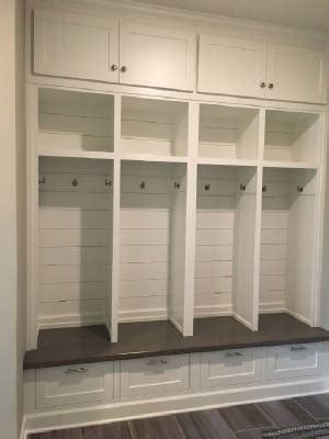 Also works well in garages. Timeless Woodworks - Mudroom Built-Ins