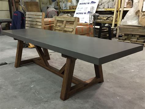 Hand Crafted Concrete Dining Table by 910 Castings | CustomMade.com