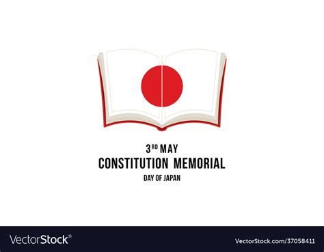 Flat Japanese Constitution Memorial Day Royalty Free Vector
