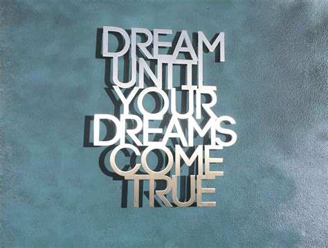 dream metal wall art quote dream on aerosmith dream until your dreams come true wall