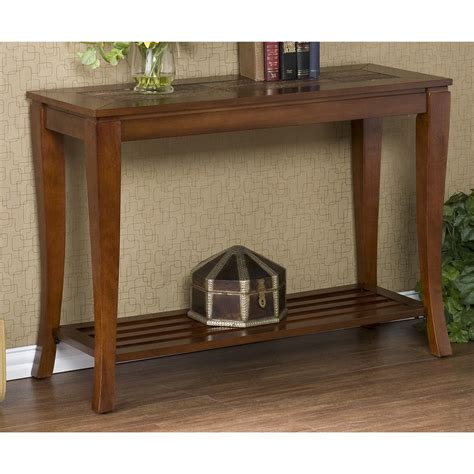 Holly And Martin™ Suffolk Slate Sofa Table Brown Cherry 200789 Living