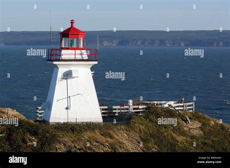 Cape Enrage Lighthouse Coast Sea Bay Bay Of Fundy New Brunswick Canada