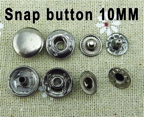 50pcs 10mm Metal Bag Snap Buttons For Coat Brand Sewing Clothes