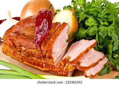 Isolated Platter Assorted Cold Cut Meat Stock Photo 225381592