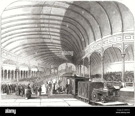 Queen Victoria At The Great Central Railway Station Newcastle Upon