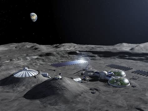 Esa Artist Impression Of A Moon Base Concept Overview