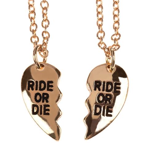 Ride or Die Friendship Necklace Set | Friendship necklaces, Friend