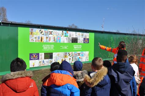Pupils From Old Oak Primary School Visit New Hoardings They Designed At