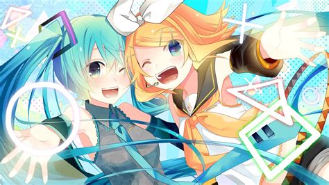 Vocaloid Miku And Rin Art By 手鞠30日東レ54a Pixiv Vocaloid Hatsune