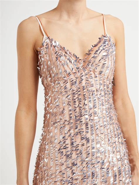 Sequin Embellished Sheer Slip Dress Ashish MATCHESFASHION COM US