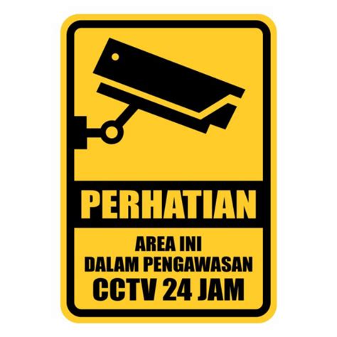 Jual Dijual Rambu Pengawasan CCTV 24 Jam 35cm X 50cm Plat Alumunium