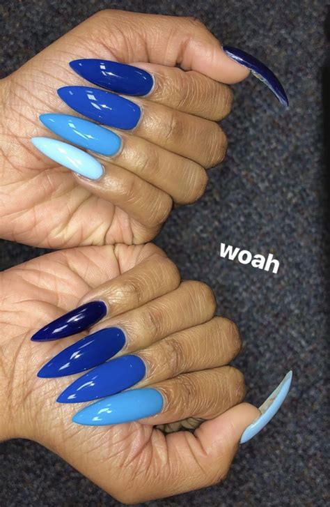 Letting the leader past i got stuck on the inside of the 1st hairpin,. Different Color Shades Of Blue Nails - NailsTip