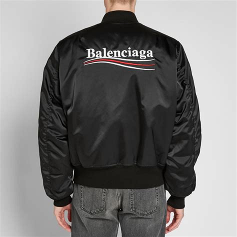 Balenciaga Political Campaign Logo Bomber Black | END. (UK)