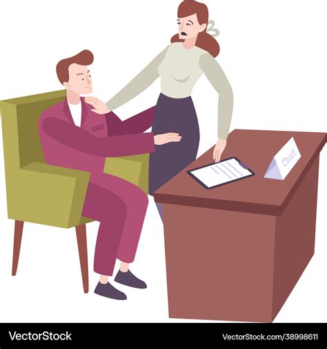 Work Sexual Harassment Composition Royalty Free Vector Image