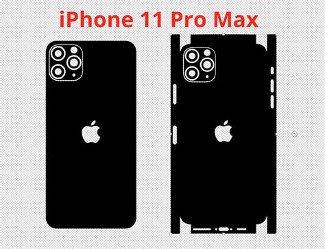 Iphone 11 Pro Max Full Wrap Skin Cutting Template Dxf Silhouette Pdf
