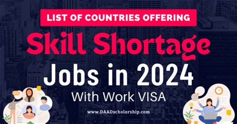 Countries Offering Skill Shortage Jobs With Work Visa In Daad
