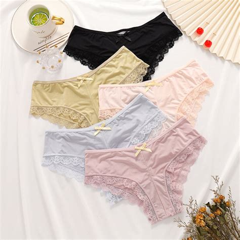 Ice Silk Lace Hollow Out Sexy Women Panties Soft Low Waist Sports