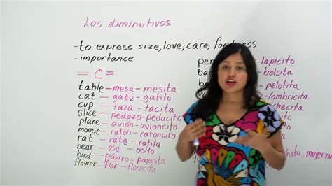 The Diminutives In Spanish Tokyvideo