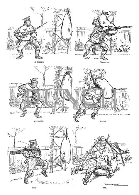 Ww1 Great War Soldier Training Cartoons Punch Magazine 19151117417