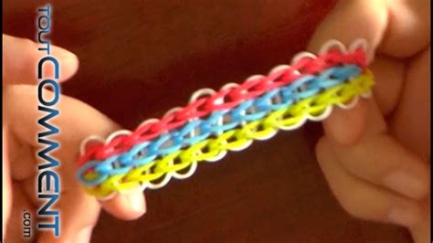 Bracelet Rainbow Loom Triples Rangées Tutoriel En Français Youtube