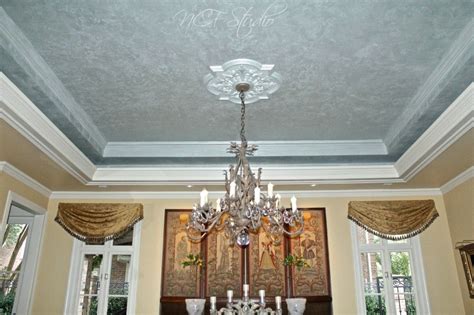 A Stunning Ceiling Finished In Modern Masters Metallic Plaster By Ncf