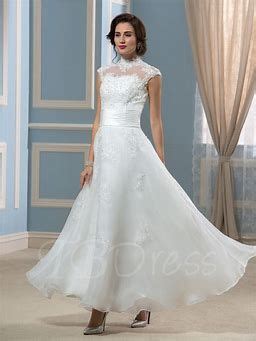 Plenty of excellent dresses for proms and weddings are available here that everyone could afford to have. Image result for ankle length wedding dresses uk | Ankle ...