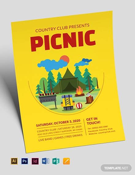 14 Amazing Picnic Flyer Templates In Word Psd Publisher Free