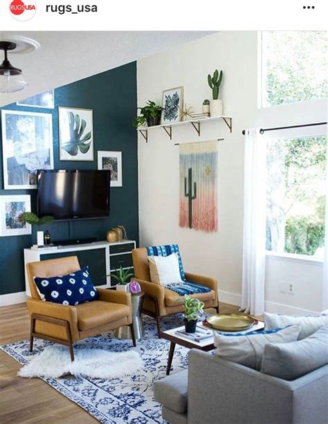 Below are 20 living room ideas where the designers did an eclectic approach to their designs. Gray couch, cognac leather chairs, garden rug | Eclectic ...