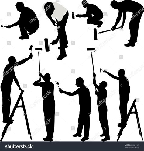 6502 House Painter Silhouette Images Stock Photos And Vectors
