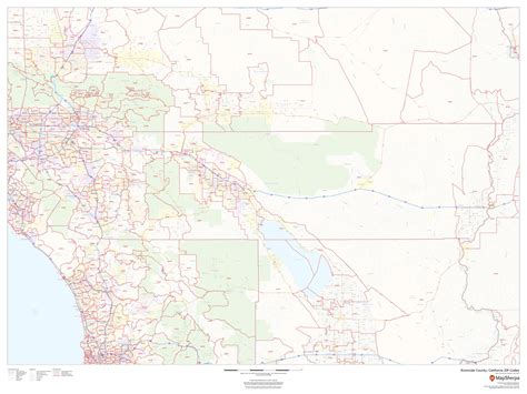 Riverside County California Zip Codes By Mapsherpa The Map Shop