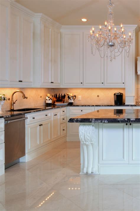 White Kitchen Cabinets With Black Granite Photos