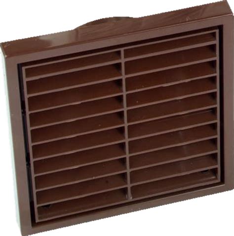 Brown Louvered Vent 125mm Round Connection