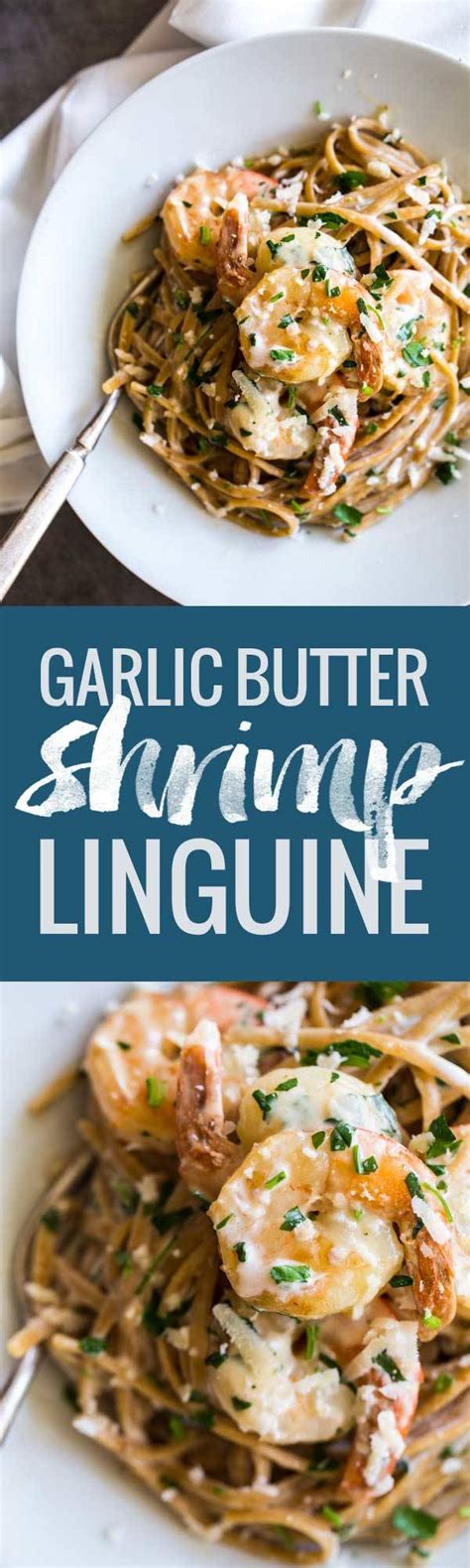 Garlic Butter White Wine Shrimp Linguine Recipe Pinch Of Yum