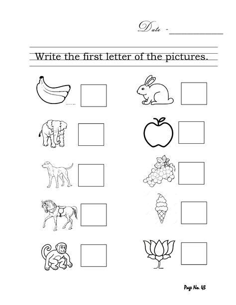 Pre Nursery Class English Worksheet Kind Worksheets Alphabet Writing