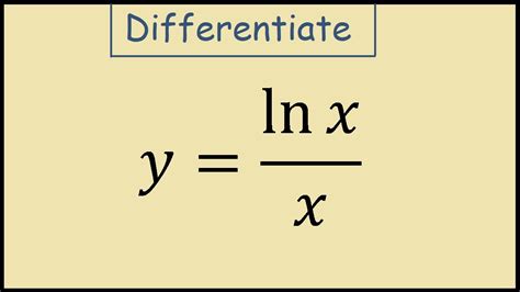 Differentiate Ln X