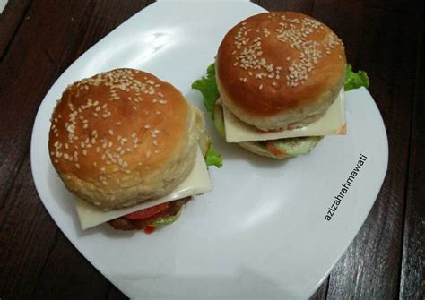 🤣 #pekancooksnap link resep asli :. Resep Beef Burger oleh azizah rahmawati - Cookpad