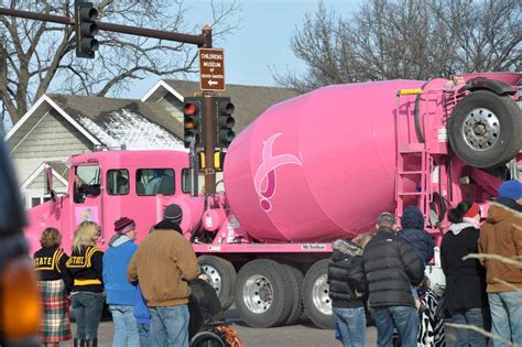 Taken For Granted Pink Cement Truck And Bicycle