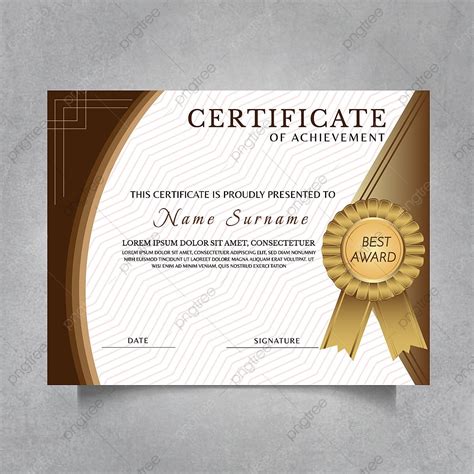 Certificate Design Golden Template Download On Pngtree