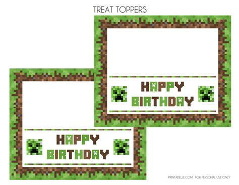 awesome  minecraft party printables