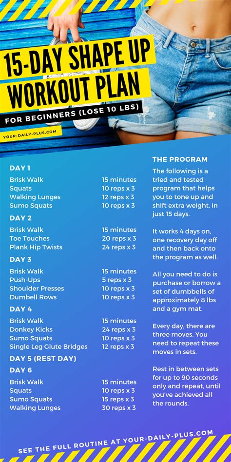 15 Day Get In Shape Program For Beginners Lose 10 Pounds Easily
