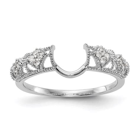 Aa Jewels Solid 14k White Gold Engagement Diamond Wrap Wedding Ring