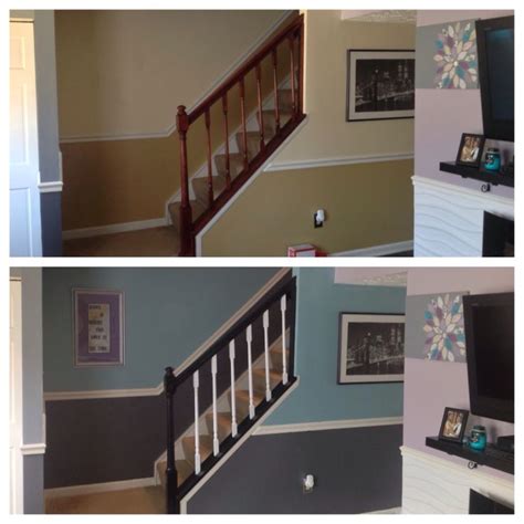 This post contains affiliate links which may earn me commissions should you click through them and take certain actions. Refreshed hall and banister! Wall colors by Behr: Gulf ...