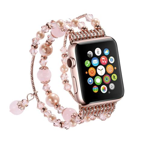 Coverlab For Apple Watch Band Pearl Bracelet Elastic Stretch