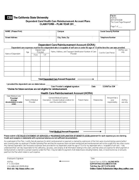 Shopping for your family's 2021 health insurance? Dependent Care/ Health Care Reimbursement Account Plans Claim Form Free Download