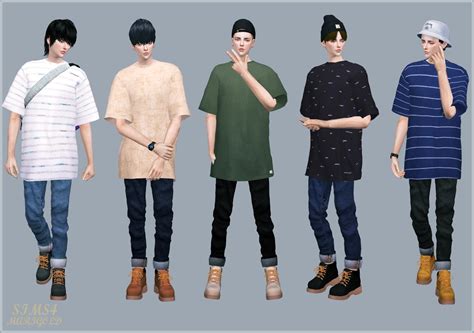 My Sims 4 Blog T Shirts Jeans And Boots For Males By Marigold